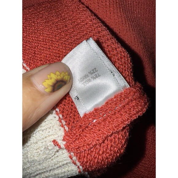 St. John Sport Marie Gray Knit Orange Zippered Cardigan Jacket Size L Santana - Picture 8 of 9